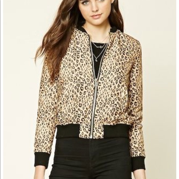 Forever 21 Jackets & Blazers - Cheetah Bomber Jacket